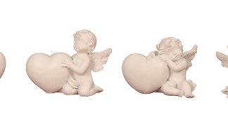 Ingel südame kõrval 5*6 cm