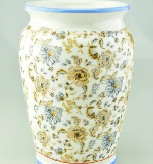 Keraamiline vaas Sinised lilled 20 cm