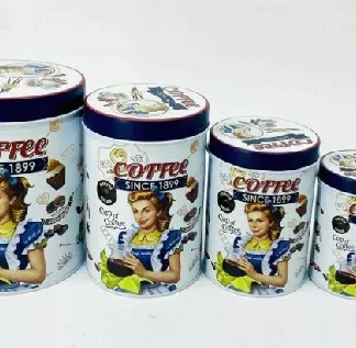 Kuivainepurkide komplekt Retro sinine
