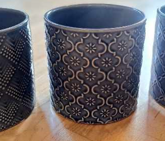 Keraamiline lillepott Silinder 13 cm sinine eri dekoorid  -20% hinnast