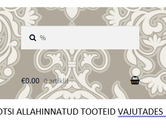 Sisesta % märk otsingumootorisse ja leiad allahinnatud tooted.