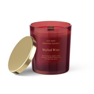 Puidust tahiga sojavahast aroomiküünal Mulled Wine 240g
