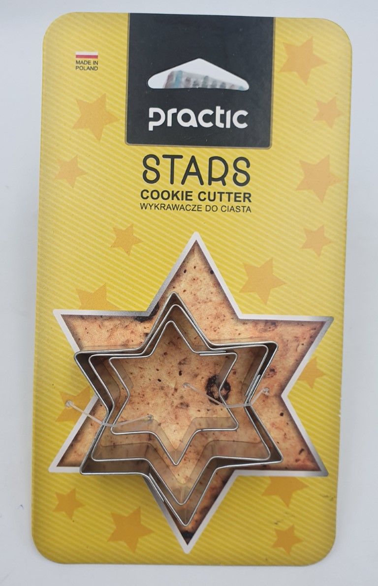 Piparkoogi vormid tähed 3 tk